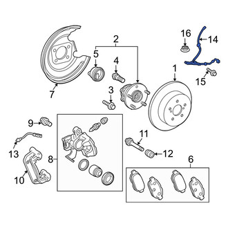 Toyota OE - Rear Left ABS Wheel Speed Sensor Wiring Harness