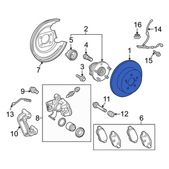 Toyota OE - Rear Disc Brake Rotor