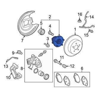 Toyota OE - Front Right Wheel Bearing and Hub Assembly