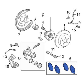 Toyota OE - Rear Disc Brake Pad Set