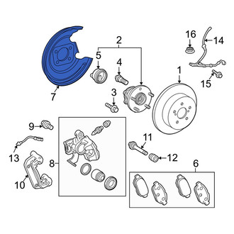 Toyota OE - Rear Right Brake Dust Shield