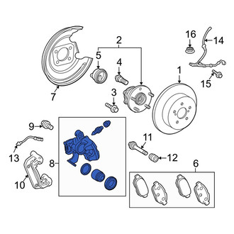 Toyota OE - Rear Left Disc Brake Caliper