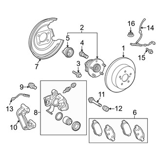 Toyota OE - Rear Suspension - Brake Components