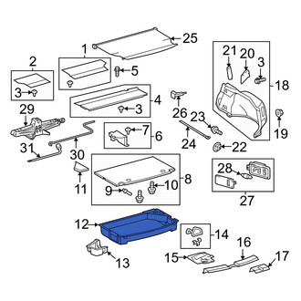 Toyota OE - Rear Inner Trunk Floor Storage Box
