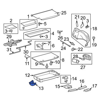 Toyota OE - Rear Outer Trunk Floor Storage Box