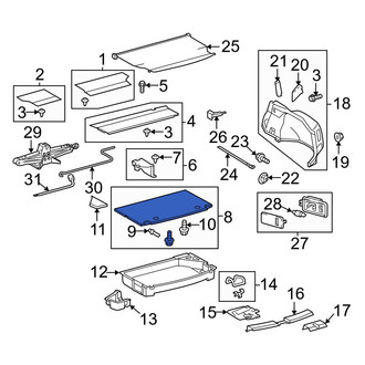 Toyota OE - Rear Center Trunk Floor Access Cover