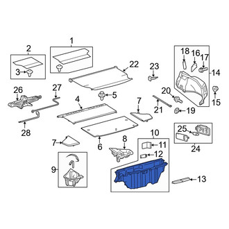 Toyota OE - Rear Center Trunk Floor Storage Box