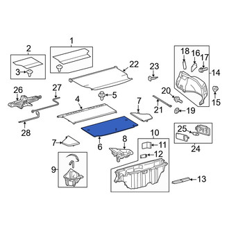Toyota OE - Rear Center Trunk Floor Access Cover