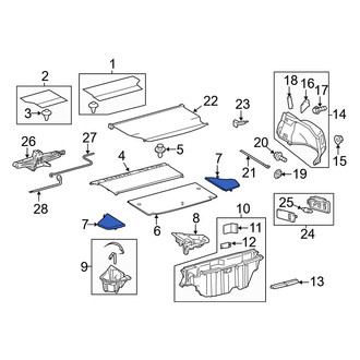 Toyota OE - Rear Left Trunk Floor Access Cover
