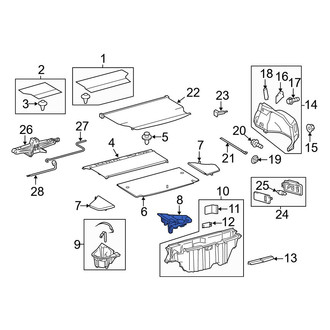 Toyota OE - Rear Right Trunk Floor Storage Box