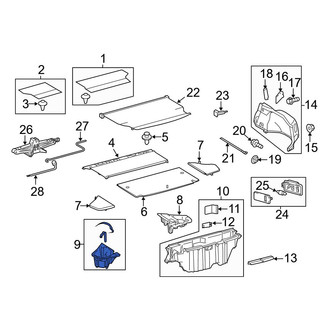 Toyota OE - Rear Left Trunk Floor Storage Box