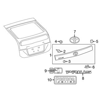 Toyota OE - Lift Gate - Exterior Trim