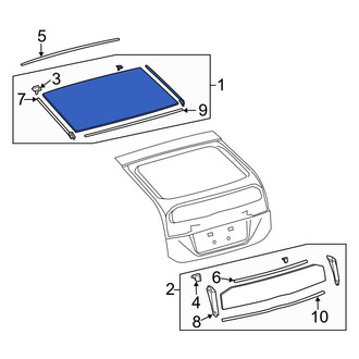Toyota OE - Rear Upper Liftgate Glass