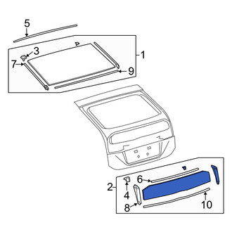 Toyota OE - Rear Lower Liftgate Glass