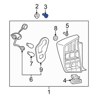 Toyota OE - Right Tail Light Clip