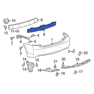 Toyota OE - Rear Bumper Impact Absorber