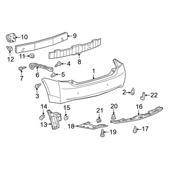 Toyota OE - Rear Bumper - Bumper & Components