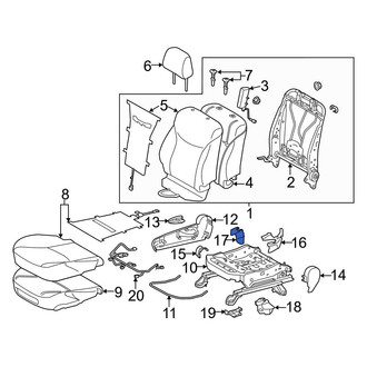 Toyota OE - Seat Track Cover