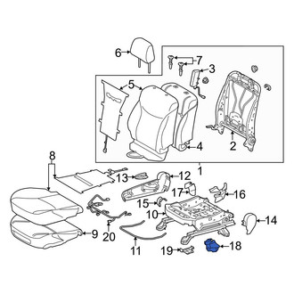 Toyota OE - Seat Track Cover