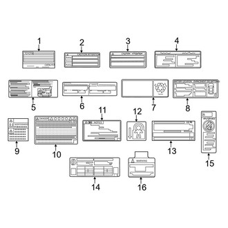 Toyota OE - Information Labels - Labels
