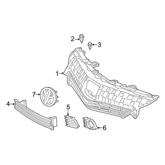 Toyota OE - Front Bumper & Grille - Grille & Components