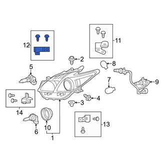 Toyota OE - Right Upper Outer Headlight Bracket