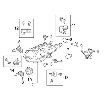 Toyota OE - Front Lamps - Headlamp Components (Halogen)