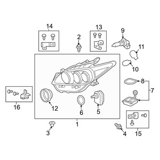 Toyota OE - Front Lamps - Headlamp Components (LED)