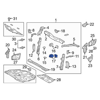 Toyota OE - Left Radiator Support Bracket
