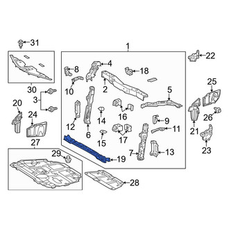 Toyota OE - Front Lower Radiator Support Tie Bar