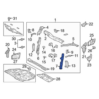 Toyota OE - Front Left Radiator Support Side Panel
