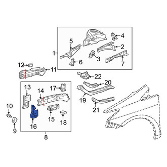 Toyota OE - Front Right Frame Side Member Reinforcement