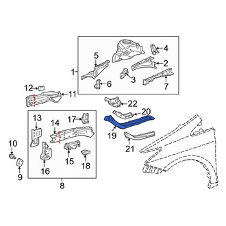 Toyota OE - Front Right Floor Side Rail