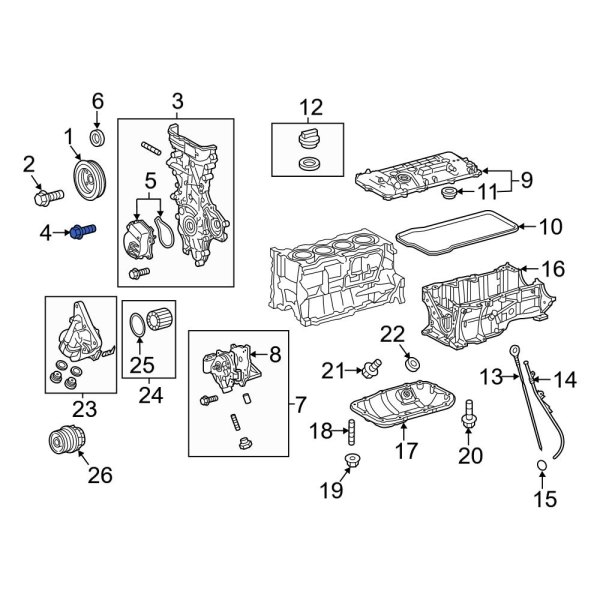 Engine Timing Cover Bolt