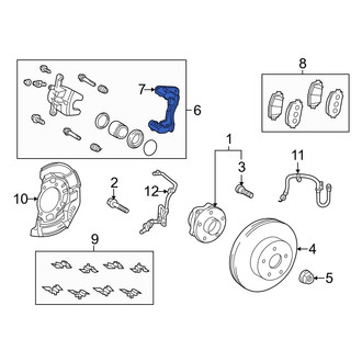 Toyota OE - Front Left Disc Brake Caliper Bracket