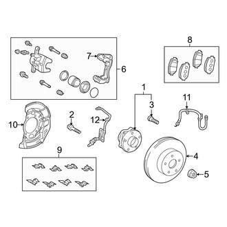 Toyota OE - Front Suspension - Brake Components