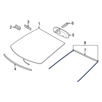 Toyota OE - Front Right Windshield Molding