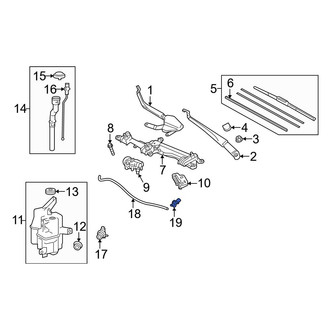 Toyota OE - Front Windshield Washer Nozzle
