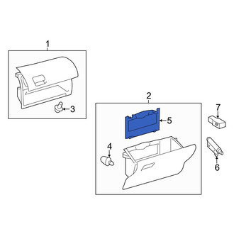 Toyota OE - Front Glove Box Door Cover