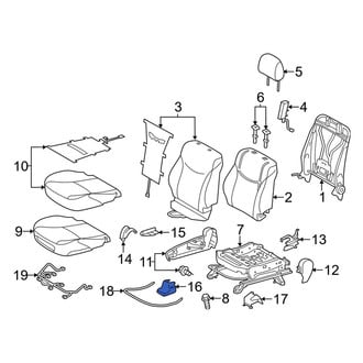 Toyota OE - Front Right Inner Seat Track Cover