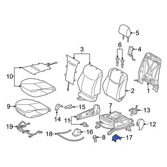 Toyota OE - Rear Right Inner Seat Track Cover