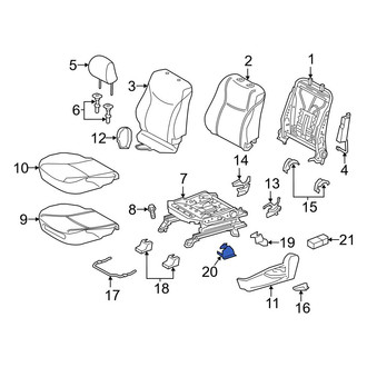 Toyota OE - Rear Left Outer Seat Track Cover