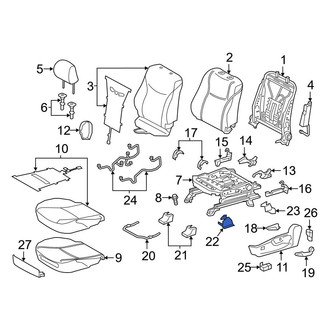 Toyota OE - Rear Left Outer Seat Track Cover
