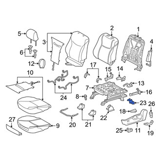 Toyota OE - Rear Left Inner Seat Track Cover