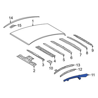 Toyota OE - Right Outer Roof Side Rail