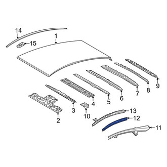 Toyota OE - Left Roof Side Rail Reinforcement