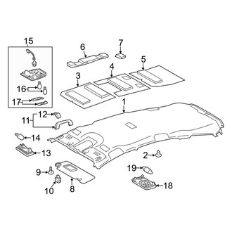 Toyota OE - Roof - Interior Trim (W/O Sunroof)