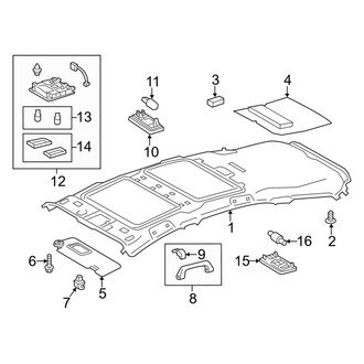 Toyota OE - Roof - Interior Trim (With Sunroof)