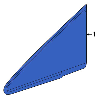 Toyota OE - Left Vent Window Assembly