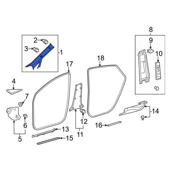 Body A-Pillar Trim Panel